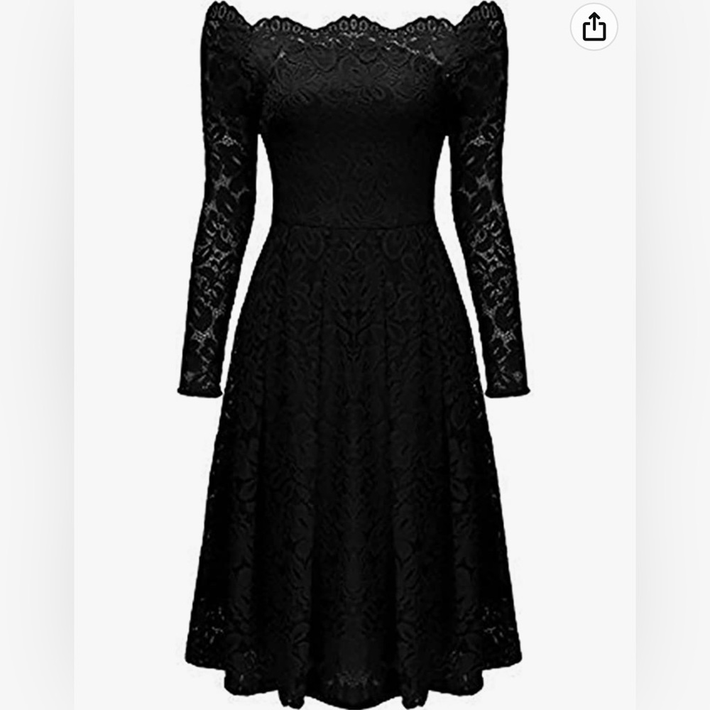 Black lace dress